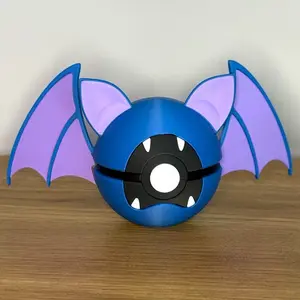 #0041 Zubat Ball - Made to Order, High-Quality PLA, 3D Printed Pokeball Figure Decor Decoration