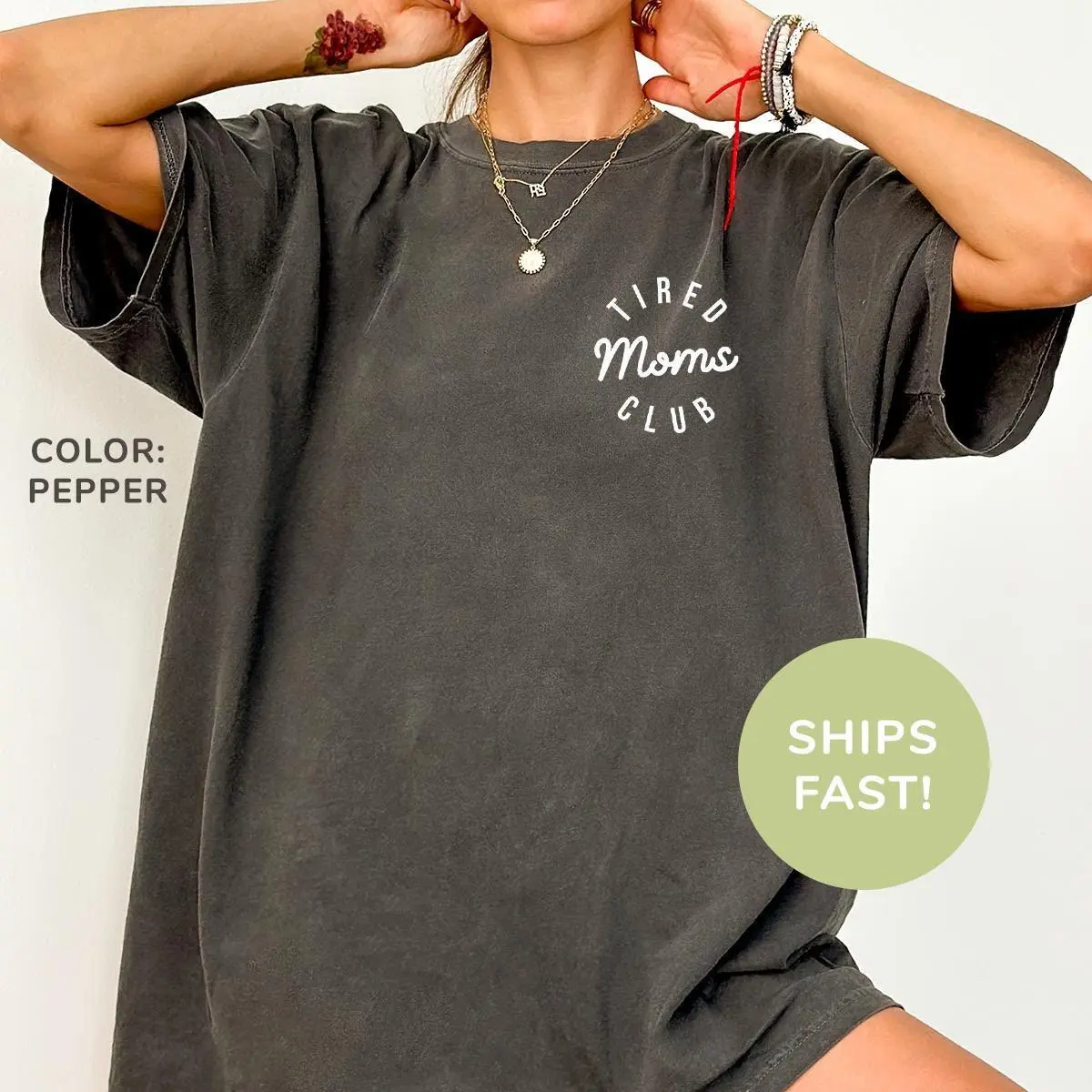 Comfort Colors® Tired Moms Club T-shirt, Pregnancy Announcement Tee, Baby Reveal Shirt, Expecting Mom Sweatshirt, Mother's Day Gift