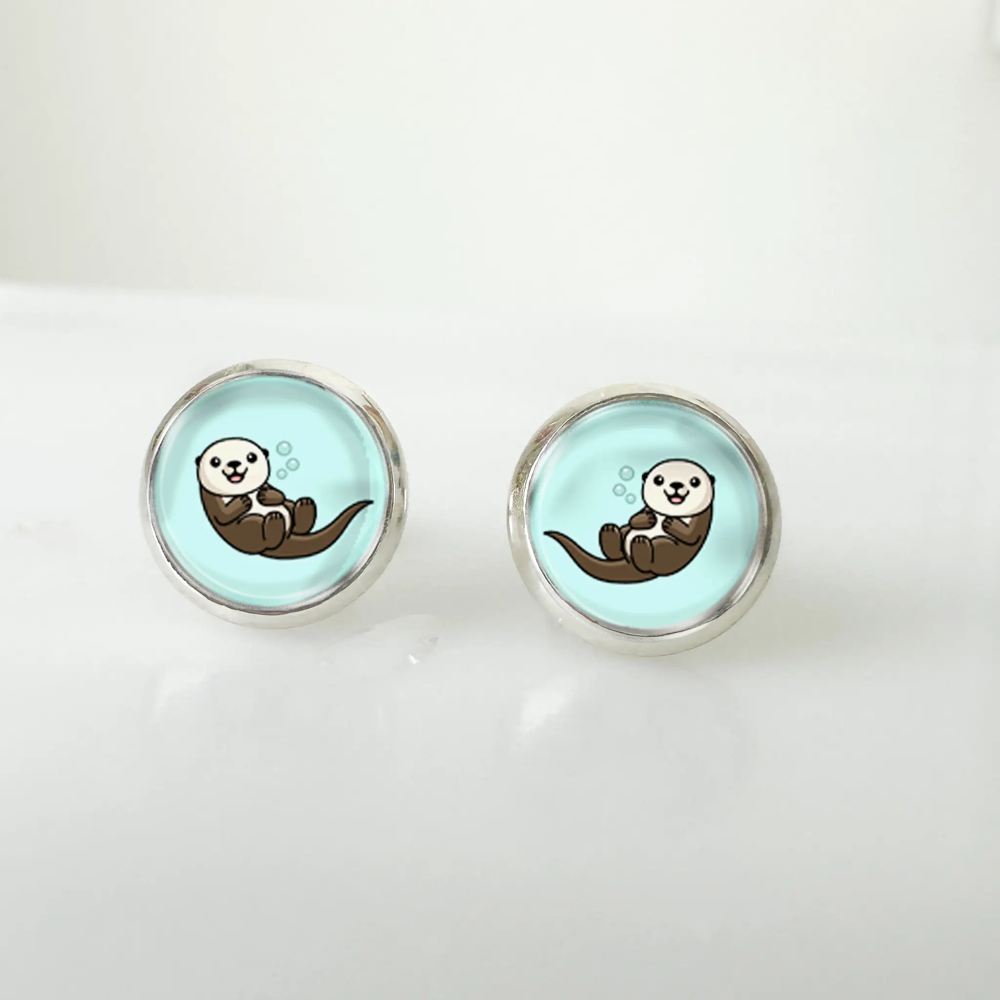 Baby Otter Stud Earrings