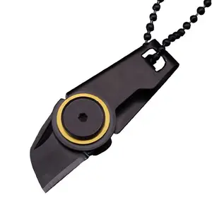 Portable Keychain Folding Knife, High Hardness Stainless Steel, Multifunctional Outdoor Self-Defense Gift, Ideal Christmas Present for Men