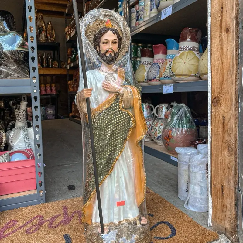26" Inch Saint St. Jude Figure Statue Imagen San Judas Tadeo Estatua New Money God Decor Religious Ornaments Resin Crafted High-Quality Artwork for Spiritual Comfort and Home Decor