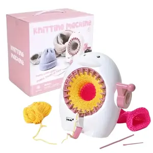 Set Of 22 Needles Penguin Style Knitting Machine Cylinder Wool Loom Hand Knitting Socks Adult DIY Knitting Tools Artifact Provided With English Instructions