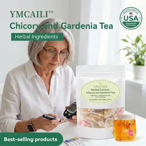 Chicory & Gardenia Herbal Tea - Gardenia Chicory Honeysuckle Licorice Tangerine Peel Natural Sugar Free Blend Vegan Caffeine Free Tea Bags