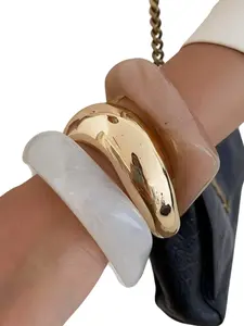 2026 New Bohemian Retro Fashion Asymmetric Wide Cuff Bracelet, Stackable Bracelets, Trendy Stack Bangle, Bold European American Design Niche Jewelry, Luxury Daily & Party Wearable Gift for Women, Single Piece or 3-Pack Set