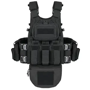 VT-8280-1 Tactical Vest Complete Set - Black Small Package - Plain Design - Protective Gear & Holsters - Minimal Information Provided