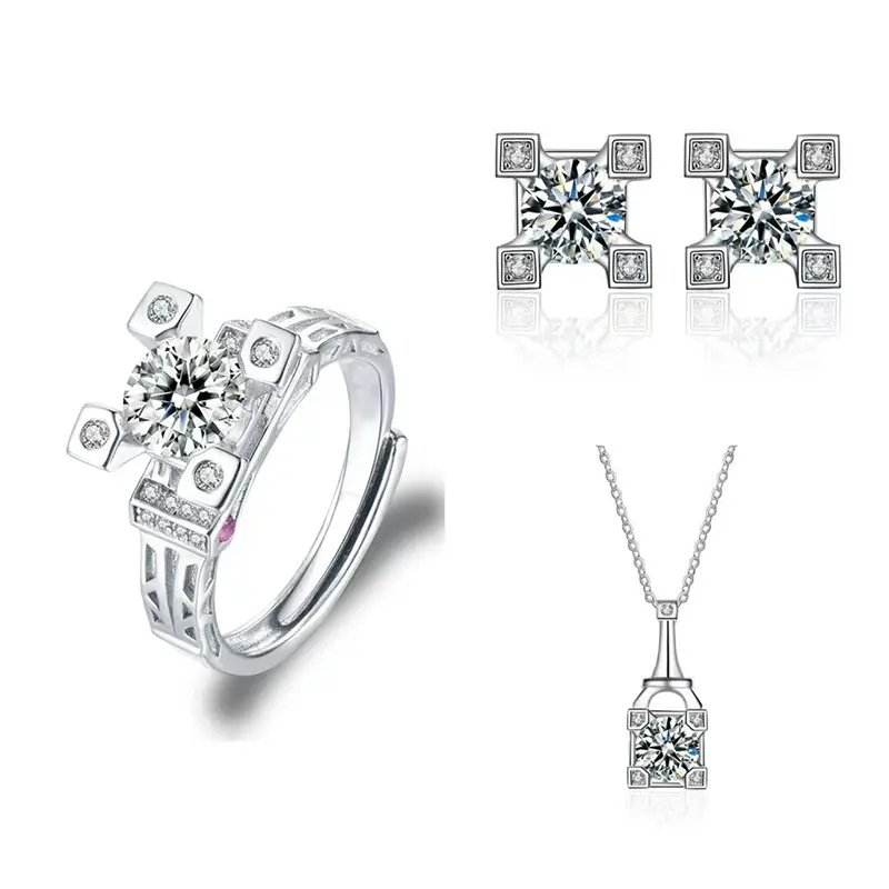 Paris Tower 1 carat three piece set