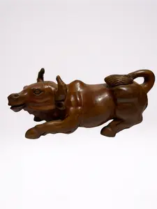 Grazing Bull Figurine Handmade