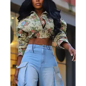 Floral Crop Jacket
