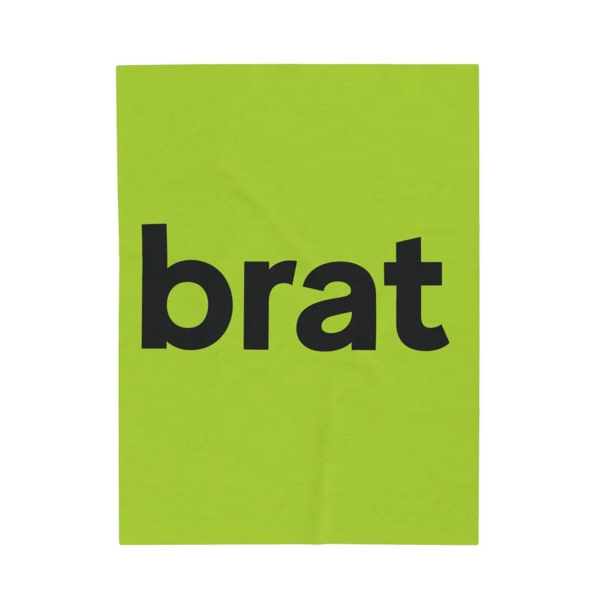 Lime Green brat Velveteen Plush Blanket - 3 sizes