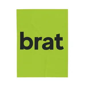 Lime Green brat Velveteen Plush Blanket - 3 sizes