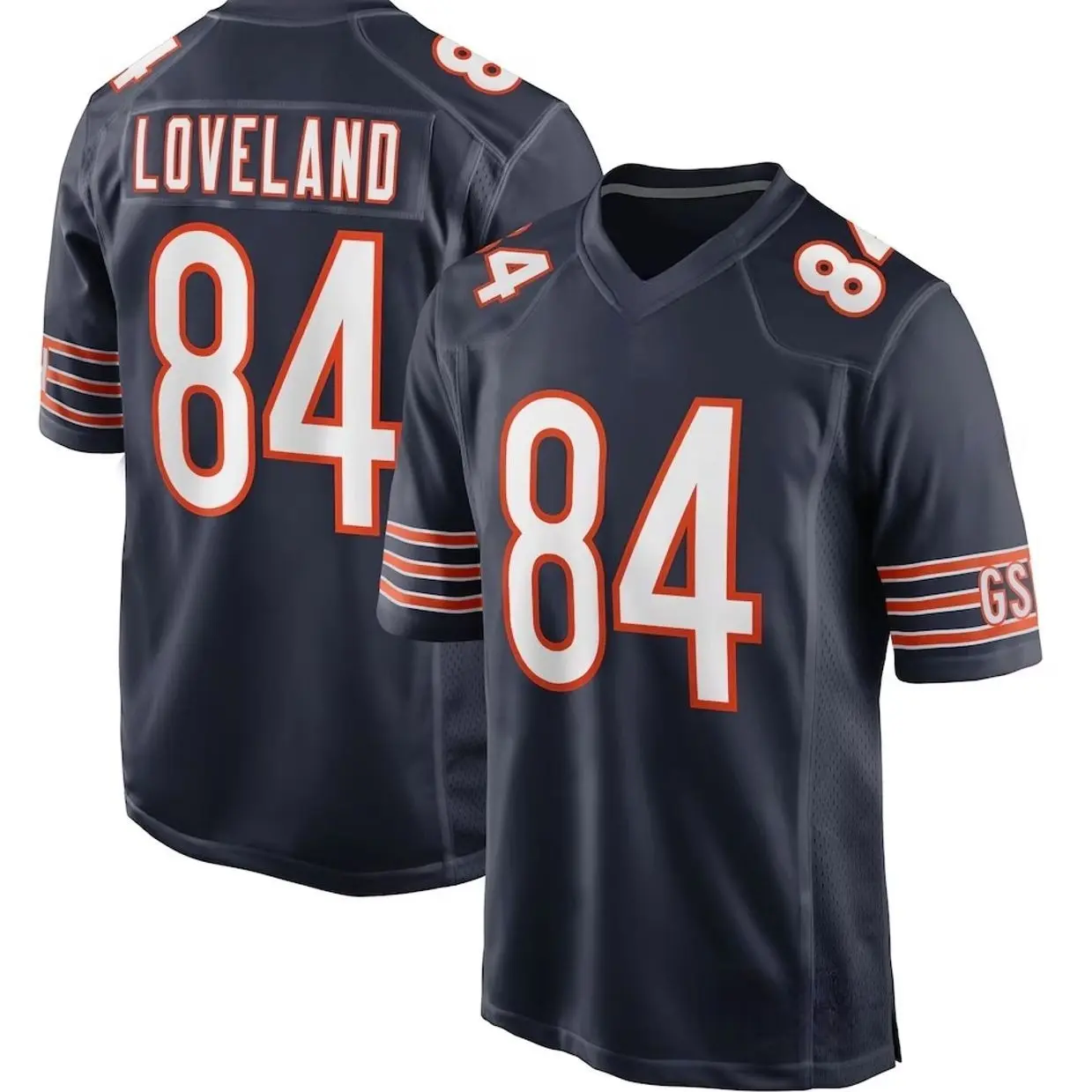 Unisex Football inspired by Chicago Loveland 84 Home Game Jersey - Black