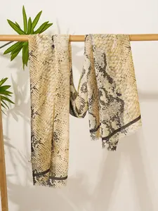 Women's Lightweight Breathable Fashion Scarf, Snake Print Long Shawl Wrap, Versatile Stylish Accessory for All Occasions