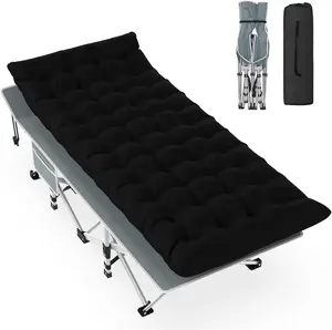 Folding Camping Cot for Adults, 1200D Oxford Fabric, 3.5in Thick Mattress, 500lbs Capacity, Heavy Duty Portable Bed for Camping, Travel, Home Guest, Office Nap