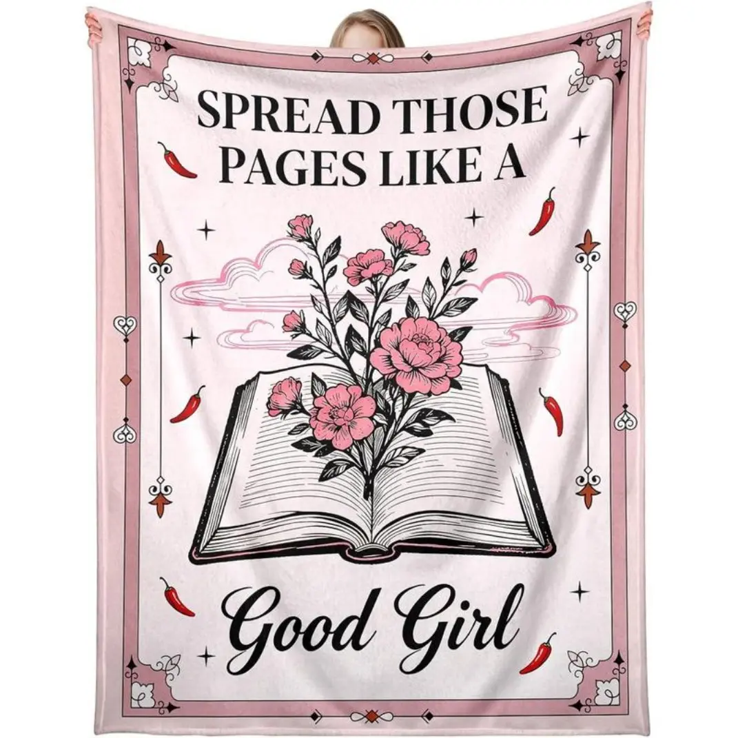 Spicy Blankets for Women, Funny Blankets for Reading Women Who Love Spicy Books, Book Lover Nerd Bookish, Book Themed Dark Romance BookTok Lover, Thin Blanket Dream Workshop
