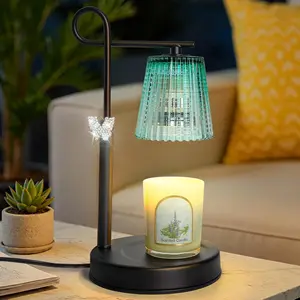 Candle Warmer Lamp with Timer Dimmer, Adjustable Height Wax Warmer Lamp for Jar Candle, Wax Melter House Warming  Decor, Valentine's Birthday  for Women Mom Lover (Black Butterfly)