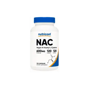 Nutricost N-Acetyl L-Cysteine (NAC) 600mg Healthcare Supplement, 120 Vegan Capsules - Non-GMO