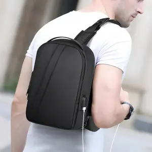 Durable chest bag (1 piece), small, lightweight, portable Oxford shoulder bag for outdoor hiking; multifunctional men’s chest/shoulder bag with large capacity; waterproof mobile phone bag; sports small diagonal backpack