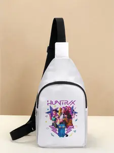 Kpop Demon Hunter Women's Stylish Casual Bum Bag Chest Bag with Adjustable Strap, Large Capacity Crossbody with Creative Lip Print Design for Travel and Hiking