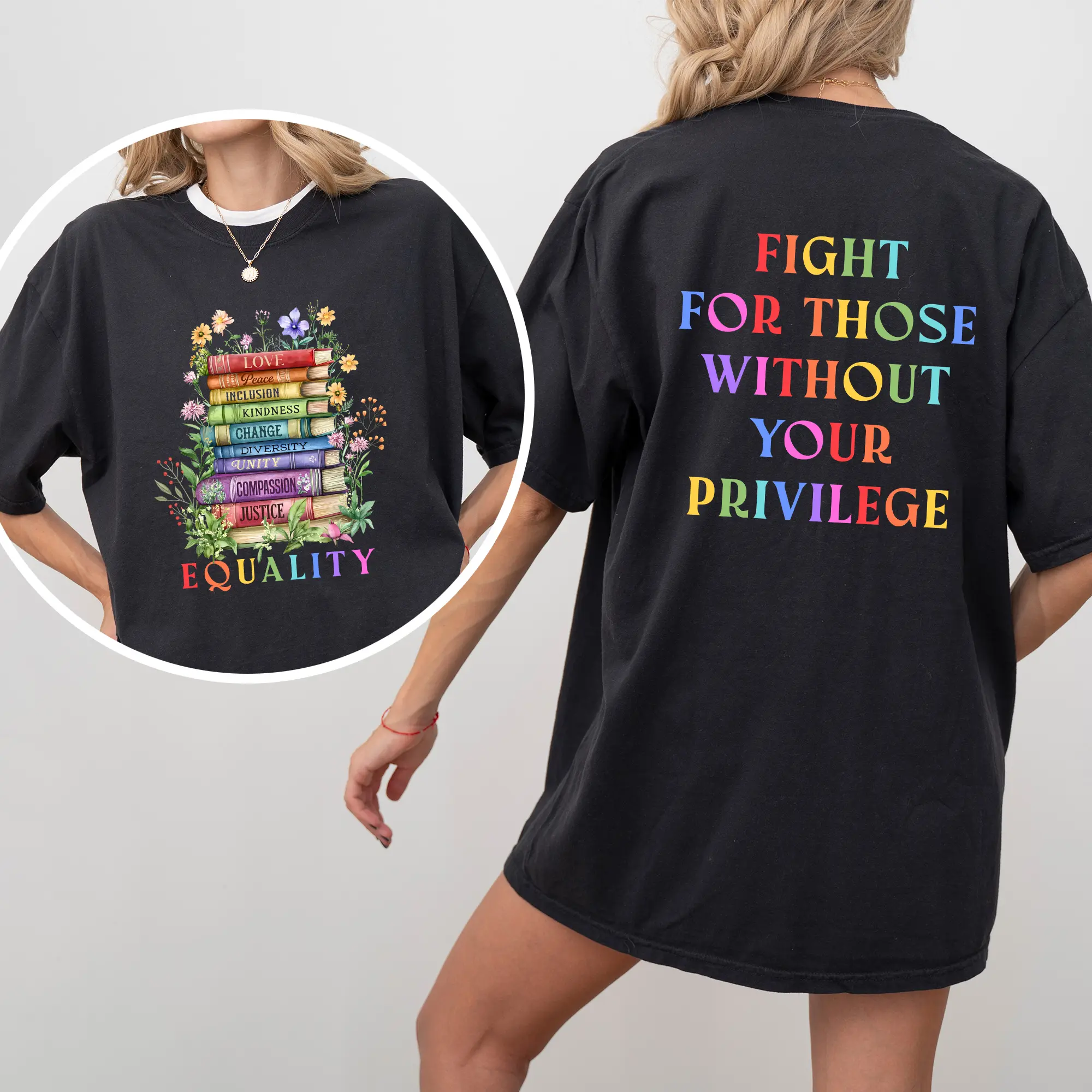 ChicCotton Equality Comfort Colors Shirt, Fight For Those Without Your Privilege T-shirt, Human Rights Graphic Tee, Trans Rights Clothing