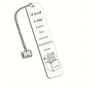 Stainless Steel Bookmark, 1 Set Reading Bookmark, Book Lover Gift, Book Accessories, Office Stationery & Supplies