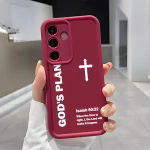 GOD’S PLAN Cross Isaiah Phone Case, Enhanced Camera Protection,Shockproof Skin-Friendly Touch Soft Cover for Samsung Galaxy S21 S22 S23 S24 S25 Ultra Plus FE A13 A14 A15 A16 A17 A33 A34 A35 A36 A52 A53 A54 Note20 God's Gift, Faith, Bible Verse
