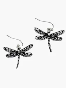 E0987|  Filigree Design Animal Dragonfly Shape Drop Dangle Hook Earrings |AE7157