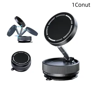 Upgraded Car Phone Holder, Strong Magnetic Nano Suction, 360° Rotation, One-Click Lock, Compact Design, Essential Car Accessory