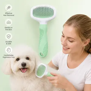 1 Piece Pet Slicker Comb, Non-slip Handle Pet Grooming Tool for Removing Loose Floating Hair for Cats and Dogs Daily Grooming