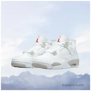 White and gray stylish retro trendy casual versatile non-slip wear-resistant sports basketball shoes