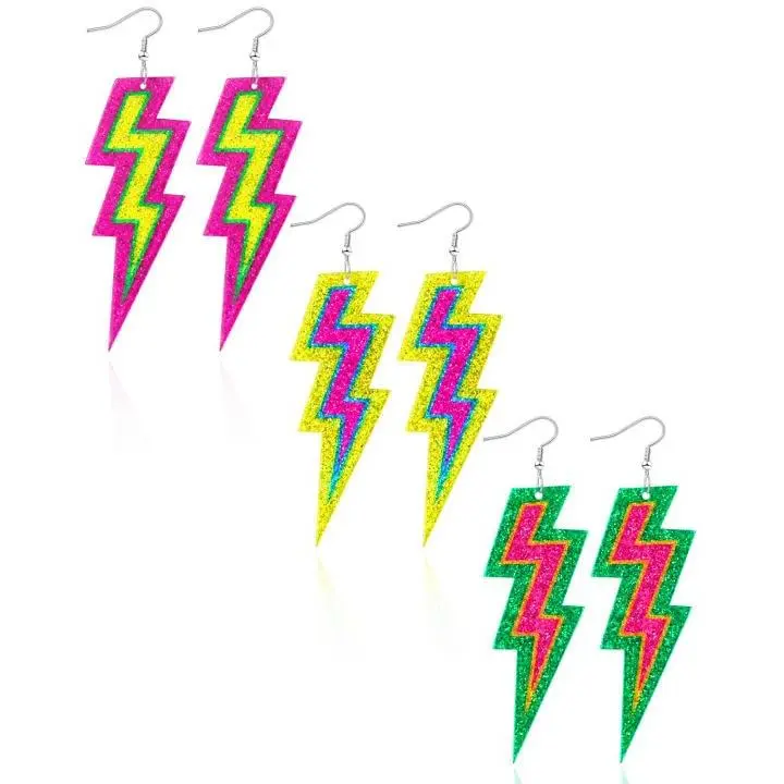 3PCS Sparkly Lightning