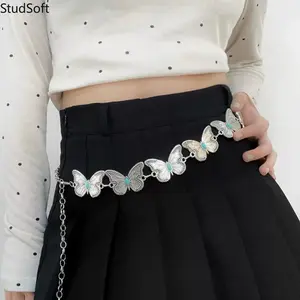 Butterfly Metal Waist Chain Women's Accessory 2026 New Summer Retro Ethnic Style Dress Thin Waist Belt High-End Pants Chain