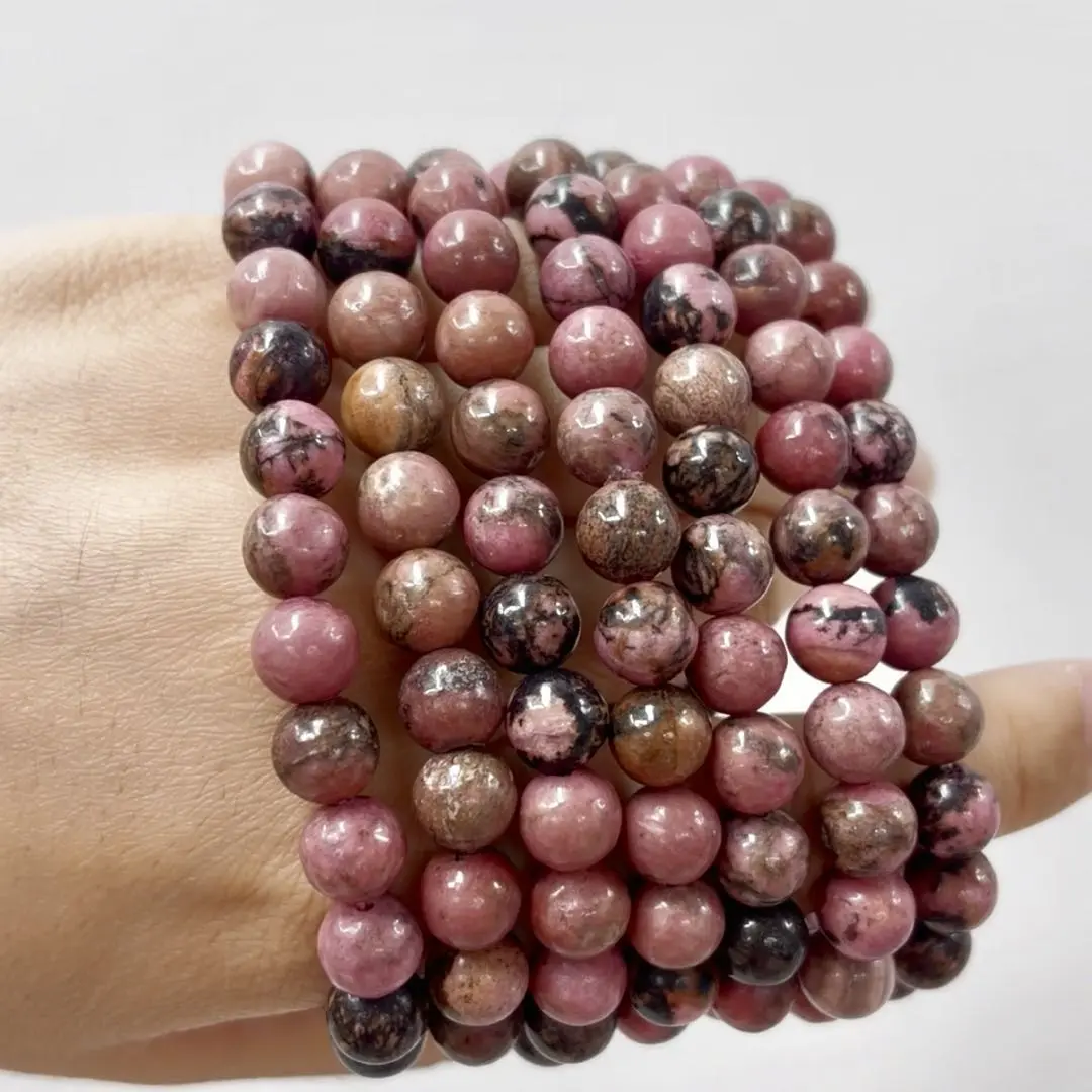 Julia(9203)gc.8mm rhodonite bracelet 20 pcs