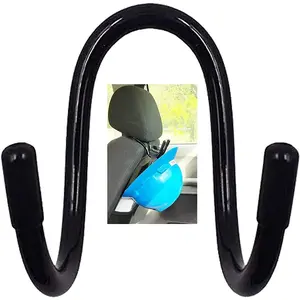 Universal Over The Seat Hard Hat Rack,Hard Hat Holder Back Seat Hanger Headrest Hook - Strong & Flexible - Simple, Easy to Bend into The Needed Shape and Holds Hard hat and Vest with Ease.