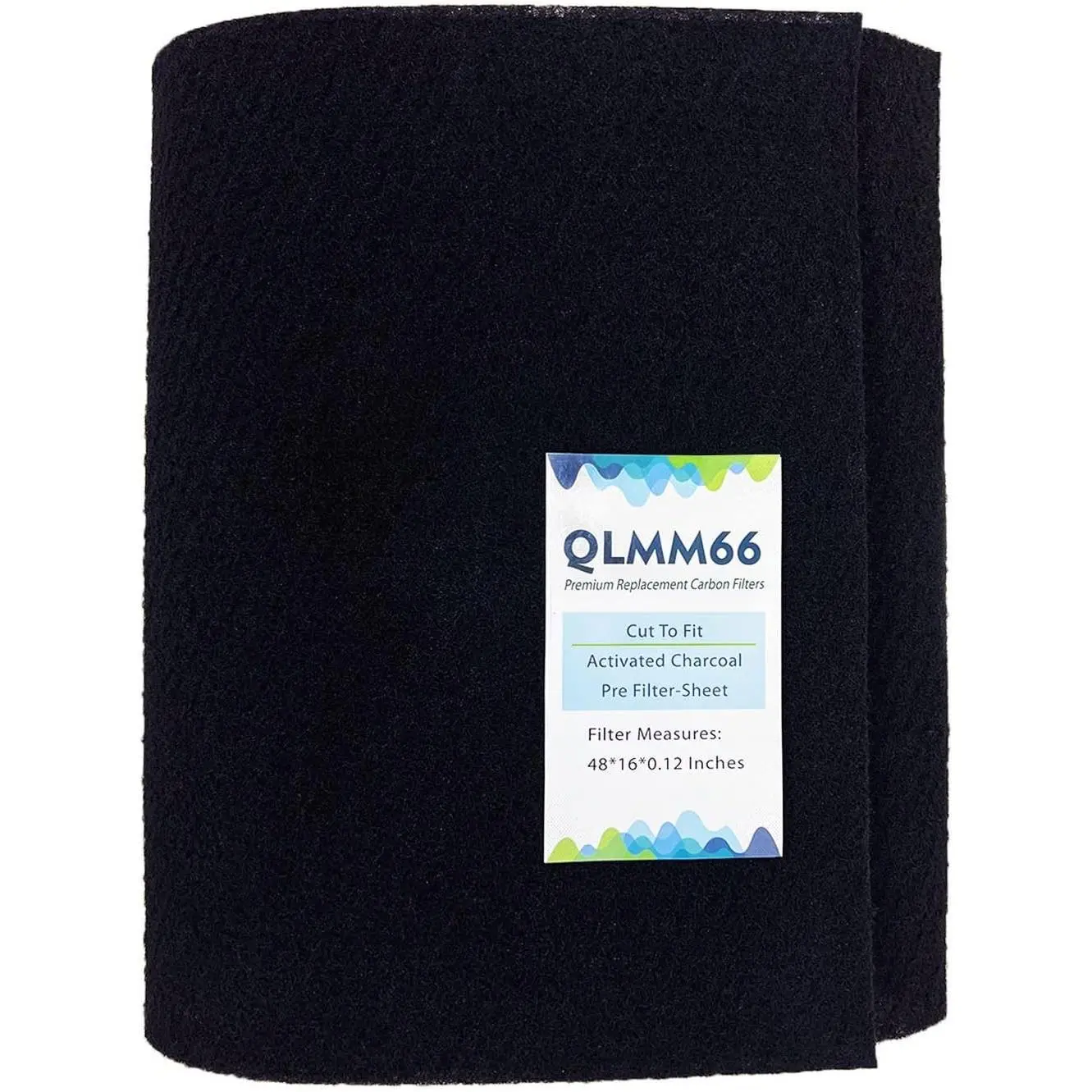 Carbon Fabric Filter - 16" x 48" x 0.12" Activated Charcoal Hepa AC Vent Filter Replacement