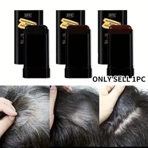 Highly Pigmented Hair Dye Stick Even Gray Hair Coverage No Patchy Quick Hairline Touch-Up Waterproof Sweat-proof Long-lasting Hair Stick