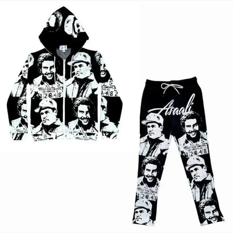 2026 Double hot restocking cartel white black suit sportswear, luxury design Cartel Inspirational zipper hoodie Ribbon trousers, long sleeves, gift to boyfriend (gift) 2026 Double hot restocking cartel white black suit sportswear, luxury design Cartel Inspirational zipper hoodie Ribbon trousers, long sleeves, gift to boyfriend (gift)