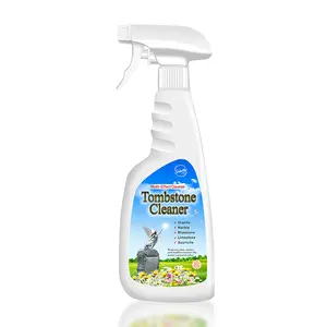 Snowlily 16.9 Oz Headstone Cleaner & Stone Care Kit, Granite & Quartz Memorial Solution, 4-Piece Tool Set Included, Safe for Tile, Slate, Natural Stone & Household Surfaces