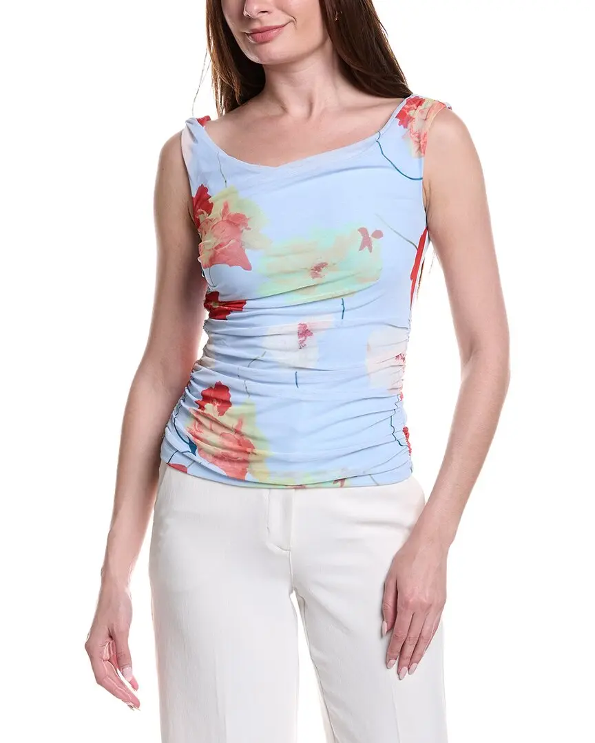 Bardot Layana Printed Mesh Asymmetrical Top