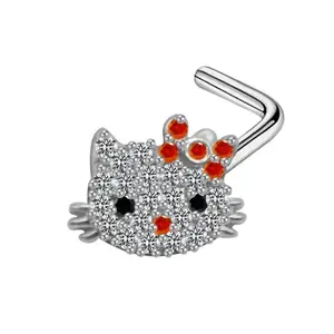 Kit Kat Red Bow Nose Ring