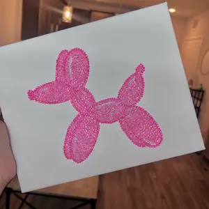 Balloon Dog Rhinestone Canvas Wall Art Room Decoration