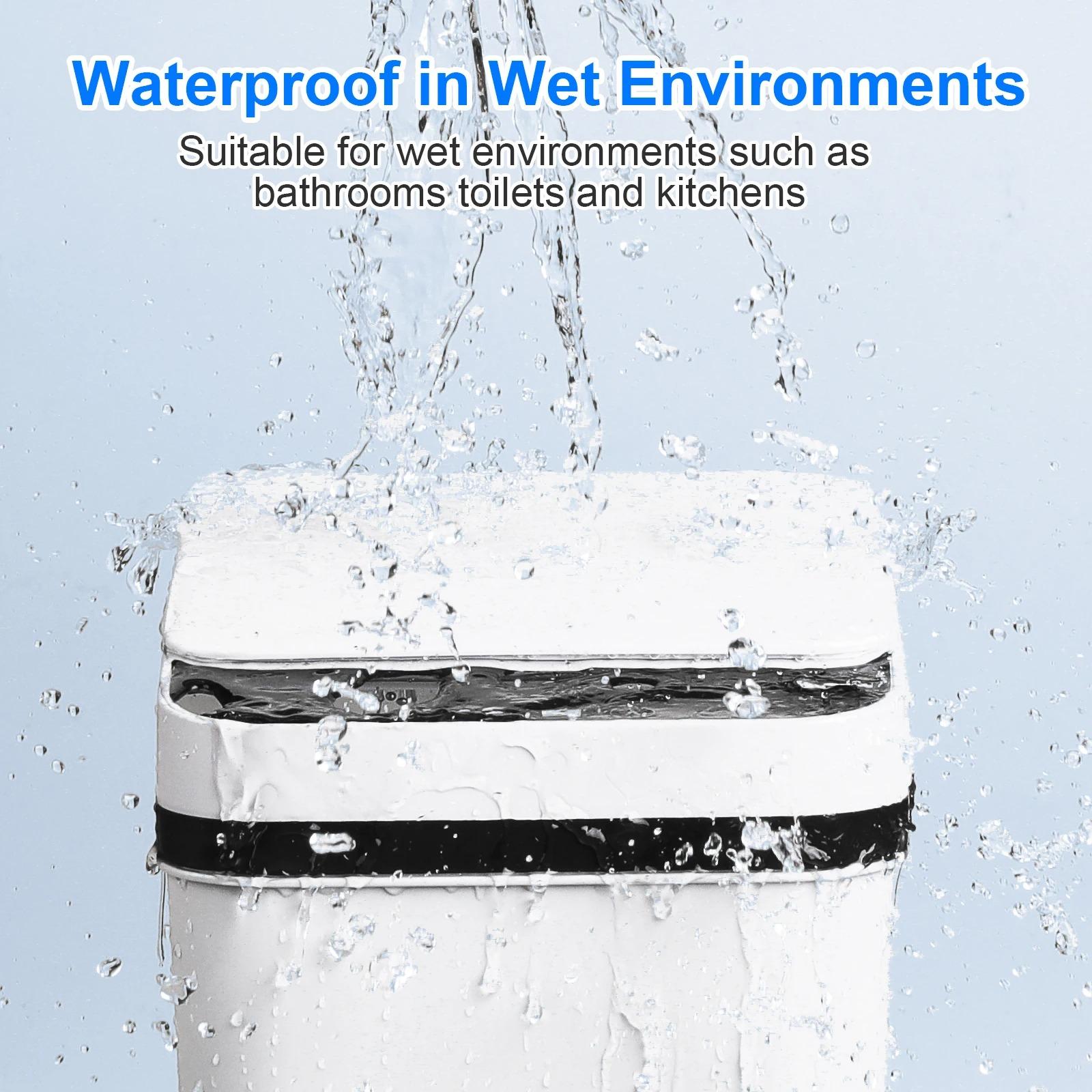 2 Pack 12L Bathroom Automatic Trash Cans Touchless Motion Sensor Slim with Lid for Bathroom Bedroom Living Room Office White 2 Pack 12L Bathroom Automatic Trash Cans Touchless Motion Sensor Slim with Lid for Bathroom Bedroom Living Room Office White