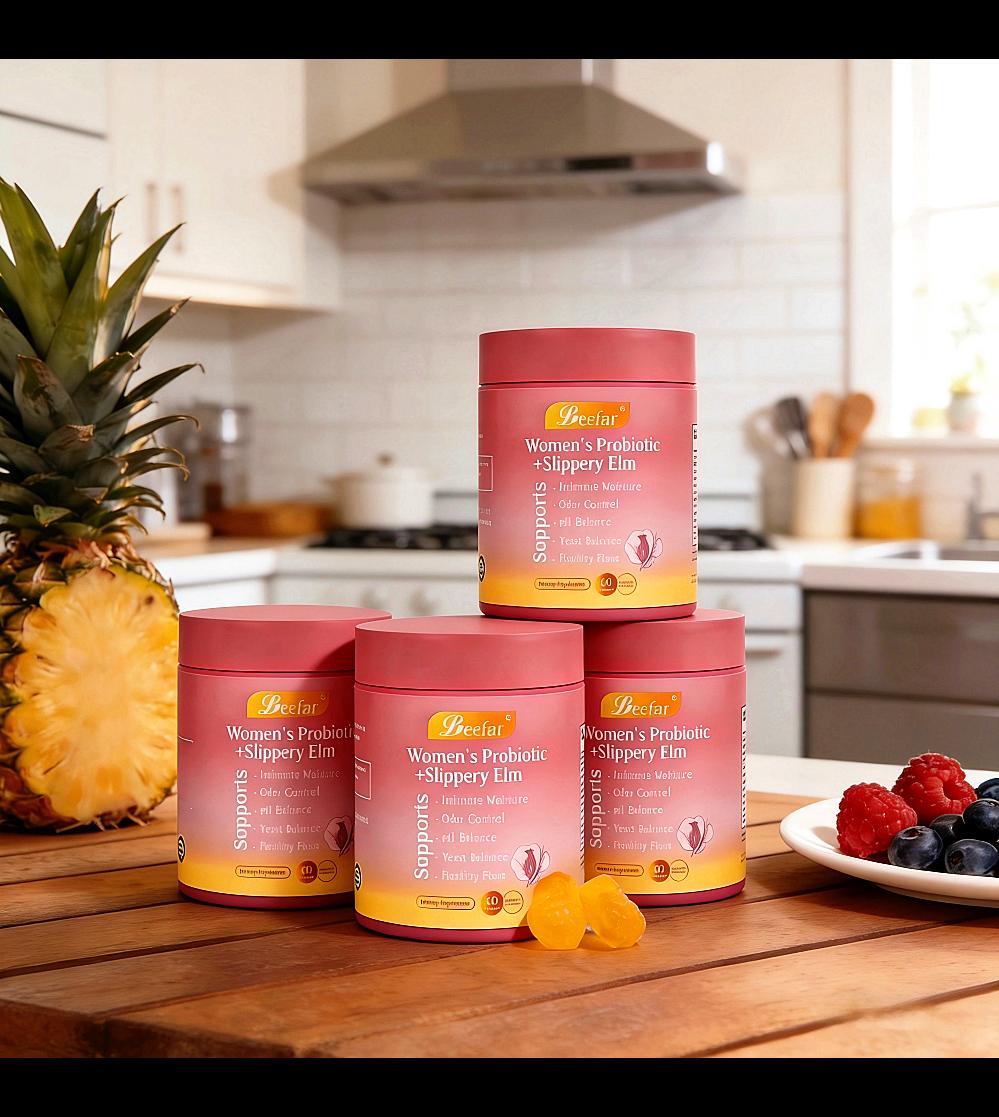 Hawaiian Pineapple Probiotic Gummies for Women – All‑in‑One pH & Dryness Support with Slippery Elm, Prebiotics & Lactobacillus Blend  Her Juicy All‑in‑One Probiotic Gummies – Slippery Elm, Prebiotics & Lactobacillus for Women’s pH Balance & Dryness