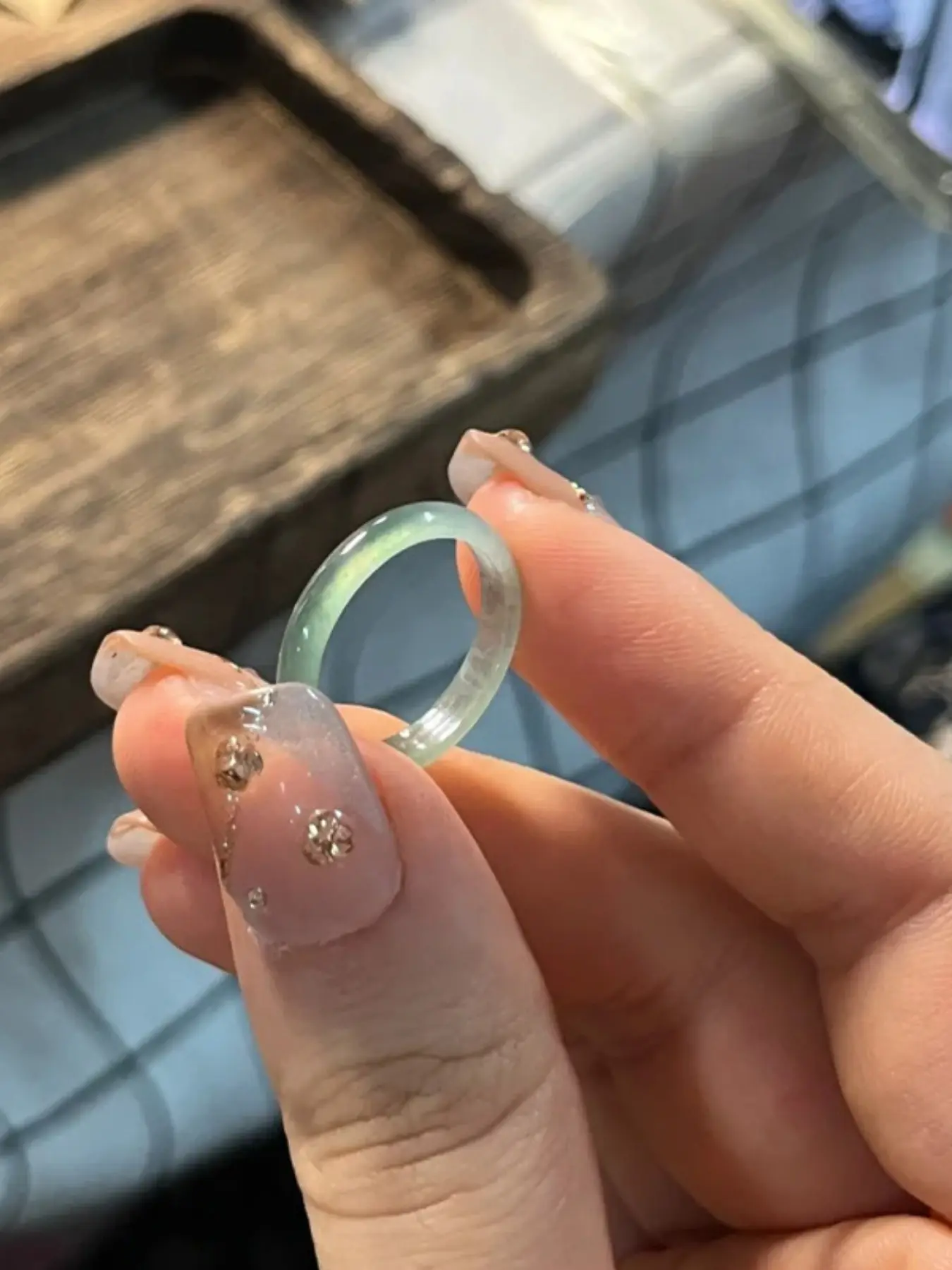 Bohemian Style Jade Ring, Chinese Style Feng Shui Jewelry, Elegant Plain Design, Perfect Gift for Women and Girls