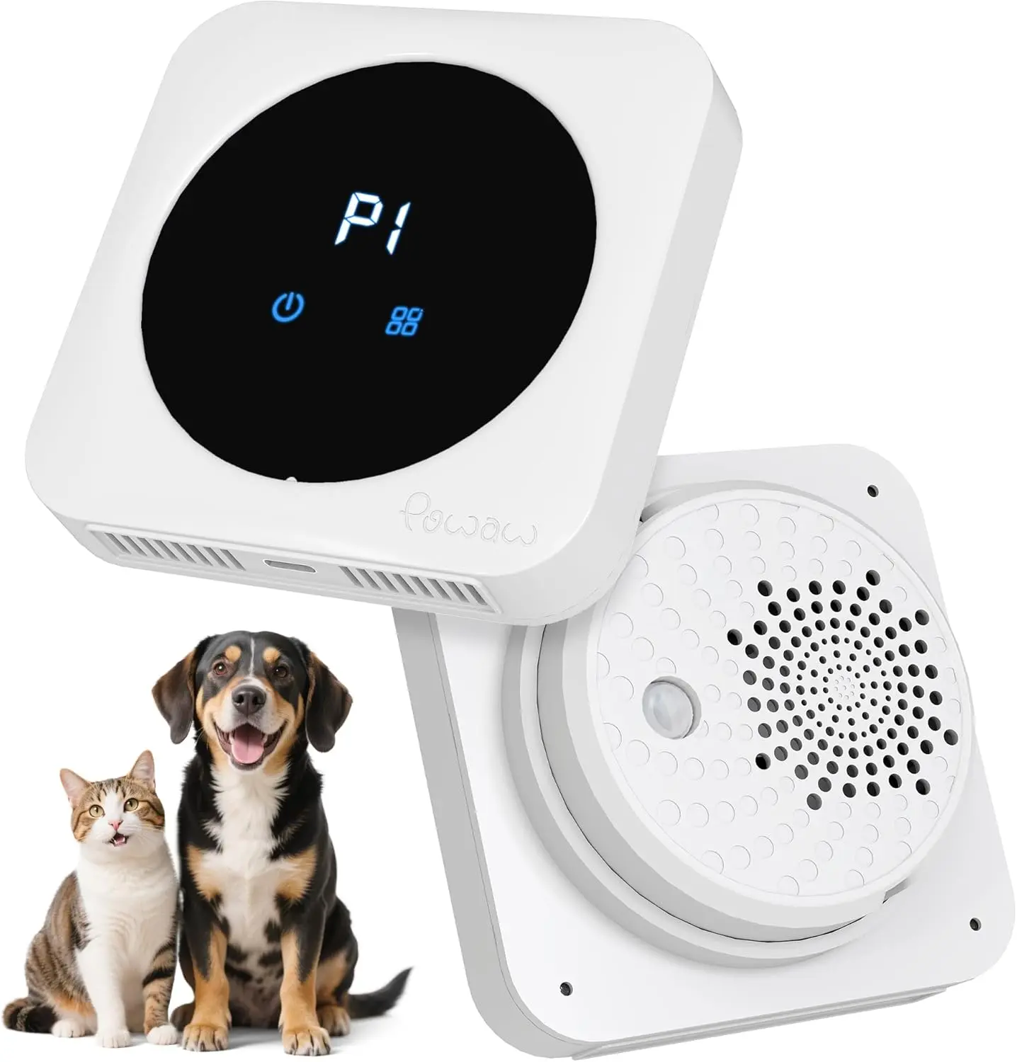 Smart Air Purifier for Pet House Upgrade, Eliminator with Infrared Protection, 4 Modes, Air Ionizer, Indoor Pet Care Solution, White