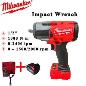 Milwaukee 1/2" 1000N.m Impact Wrench - Mechanic Tools, Automotive Tools for Tire Changing, Construction Bolting