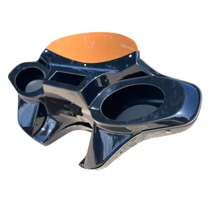 QK RACING Batwing Fairing for Suzuki C50 & C50T Boulevard Motorcycles with 6x9 Speaker Cutouts & Windshield for Enhanced Audio and Wind Protection