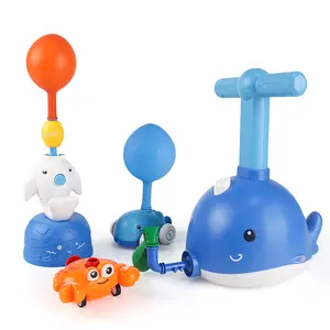 Children's balloon powered car, balloon racing children's science toys, balloon dolphin launcher and powered car toy set