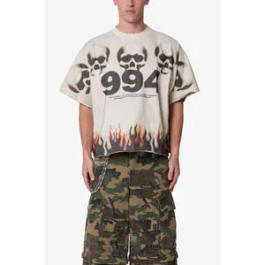 mnml Flame Skull Tee - Off White