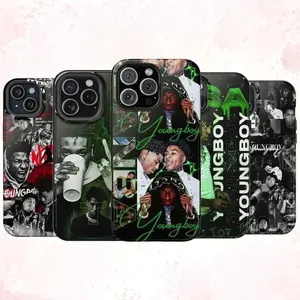 YoungBoy Phone Case HipHop NBA Compatible with iPhone 17, 16, 15, 14, 13, 12, 11, X & Galaxy.