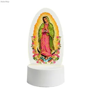 2026 NEW Our Lady of Guadalupe 3D LED Night Light – Catholic Religious Lamp for Home Altar & Prayer Room, Christian Decor Spiritual Gift for Mom, Bedroom Blessing Light for Daily Prayer & Memorial